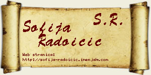 Sofija Radoičić vizit kartica